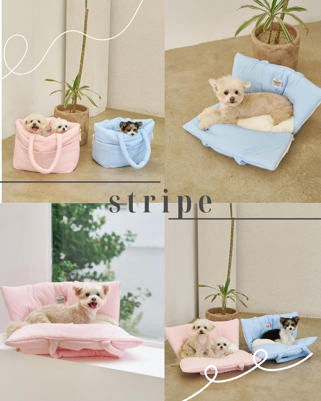 【APERTY / 予約】wide bag（ストライプ）