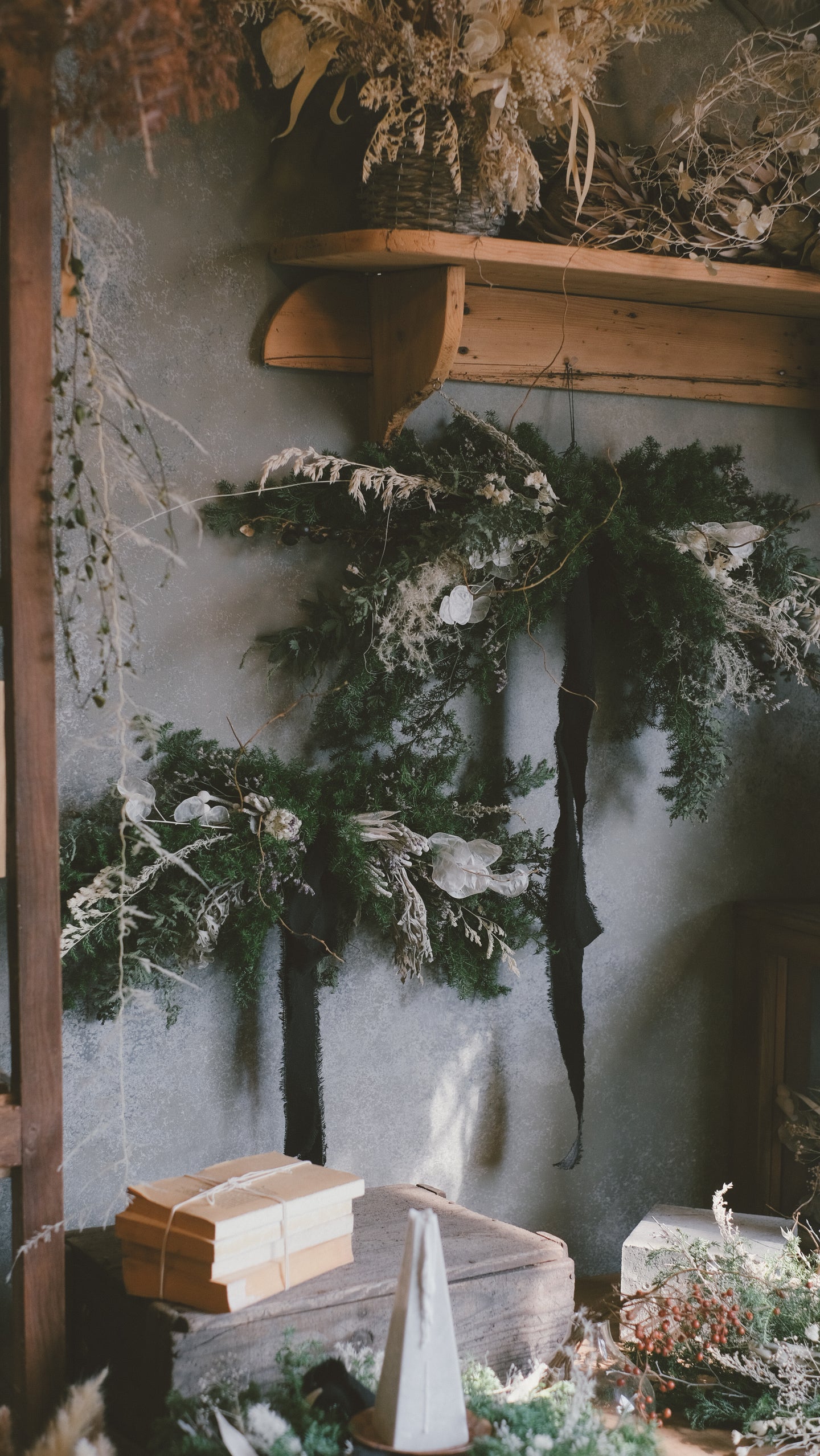 《botanical worksの冬じたく》Christmas wall objet A