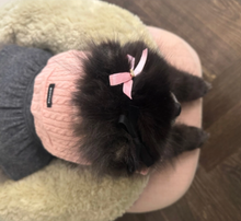 画像をギャラリービューアに読み込む, 【boocce / 予約】MILKY RIBBON HAIR PIN(Black+Pink)
