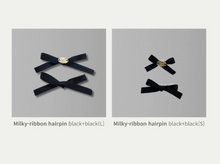 画像をギャラリービューアに読み込む, 【boocce / 予約】MILKY RIBBON HAIR PIN（Black）
