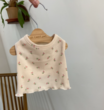 画像をギャラリービューアに読み込む, 【ah taeri pet / 予約】フラワー刺繍 リブスリーブレス ソフトルームウェア（ピンク）
