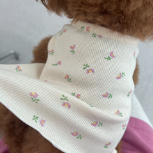 画像をギャラリービューアに読み込む, 【ah taeri pet / 予約】フラワー刺繍 リブスリーブレス ソフトルームウェア（ピンク）
