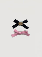 画像をギャラリービューアに読み込む, 【boocce / 予約】MILKY RIBBON HAIR PIN(Black+Pink)
