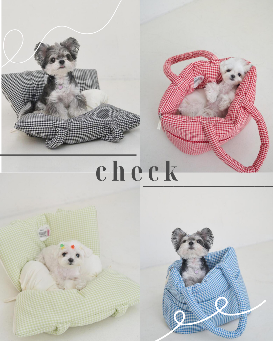 【APERTY / 予約】wide bag （check）