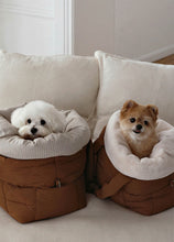 画像をギャラリービューアに読み込む, 【ohdibs / 即納】Snuggle Basket _ Camel Brown  size1
